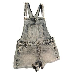 Women's Vintage Y2k Style Nobo Relaxed Fit Denim Shortalls Juniors Size 7-9